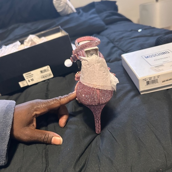 Glamorous pink crystal formal shoes . For the pink lover fashionista in you. - Picture 5 of 13